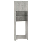 NNEVL Washing Machine Cabinet Concrete Grey 64x25.5x190 cm Chipboard
