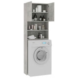 NNEVL Washing Machine Cabinet Concrete Grey 64x25.5x190 cm Chipboard