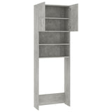 NNEVL Washing Machine Cabinet Concrete Grey 64x25.5x190 cm Chipboard