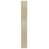 NNEVL Washing Machine Cabinet White and Sonoma Oak 64x25.5x190 cm Chipboard