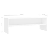 NNEVL TV Cabinet White 120x40x40 cm Chipboard