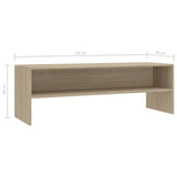 NNEVL TV Cabinet Sonoma Oak 120x40x40 cm Chipboard