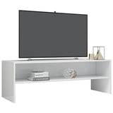 NNEVL TV Cabinet High Gloss White 120x40x40 cm Chipboard