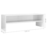 NNEVL TV Cabinet High Gloss White 120x40x40 cm Chipboard