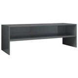 NNEVL TV Cabinet High Gloss Grey 120x40x40 cm Chipboard