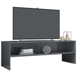 NNEVL TV Cabinet High Gloss Grey 120x40x40 cm Chipboard