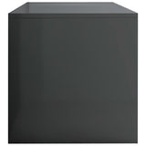 NNEVL TV Cabinet High Gloss Grey 120x40x40 cm Chipboard