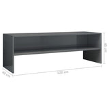 NNEVL TV Cabinet High Gloss Grey 120x40x40 cm Chipboard