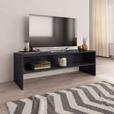 NNEVL TV Cabinet High Gloss Grey 120x40x40 cm Chipboard