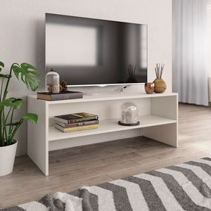 NNEVL TV Cabinet White 100x40x40 cm Chipboard