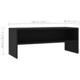 NNEVL TV Cabinet Black 100x40x40 cm Chipboard