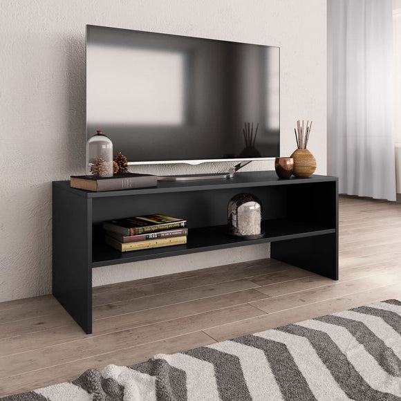 NNEVL TV Cabinet Black 100x40x40 cm Chipboard