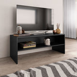 NNEVL TV Cabinet Black 100x40x40 cm Chipboard
