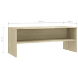 NNEVL TV Cabinet Sonoma Oak 100x40x40 cm Chipboard