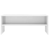 NNEVL TV Cabinet High Gloss White 100x40x40 cm Chipboard