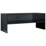 NNEVL TV Cabinet High Gloss Black 100x40x40 cm Chipboard