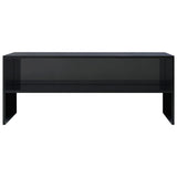 NNEVL TV Cabinet High Gloss Black 100x40x40 cm Chipboard