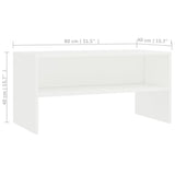 NNEVL TV Cabinet White 80x40x40 cm Chipboard