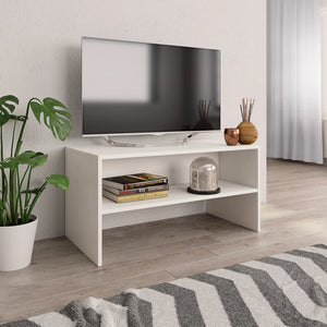 NNEVL TV Cabinet White 80x40x40 cm Chipboard
