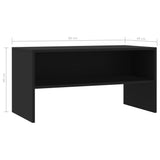 NNEVL TV Cabinet Black 80x40x40 cm Chipboard