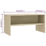 NNEVL TV Cabinet Sonoma Oak 80x40x40 cm Engineered Wood