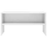 NNEVL TV Cabinet High Gloss White 80x40x40 cm Chipboard