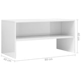 NNEVL TV Cabinet High Gloss White 80x40x40 cm Chipboard