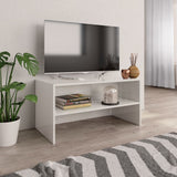 NNEVL TV Cabinet High Gloss White 80x40x40 cm Chipboard