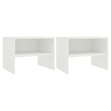 NNEVL Bedside Cabinets 2 pcs White 40x30x30 cm Chipboard
