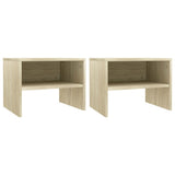 NNEVL Bedside Cabinets 2 pcs Sonoma Oak 40x30x30 cm Chipboard