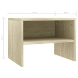 NNEVL Bedside Cabinets 2 pcs Sonoma Oak 40x30x30 cm Chipboard