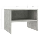 NNEVL Bedside Cabinets 2 pcs Concrete Grey 40x30x30 cm Chipboard
