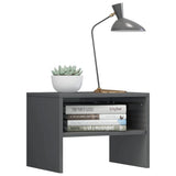 NNEVL Bedside Cabinets 2 pcs High Gloss Grey 40x30x30 cm Chipboard