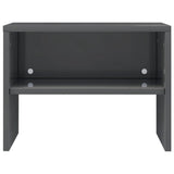 NNEVL Bedside Cabinets 2 pcs High Gloss Grey 40x30x30 cm Chipboard