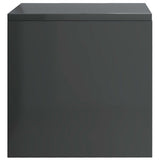 NNEVL Bedside Cabinets 2 pcs High Gloss Grey 40x30x30 cm Chipboard