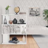 NNEVL Book Cabinet/Room Divider White 80x24x96 cm Chipboard