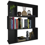 NNEVL Book Cabinet/Room Divider Black 80x24x96 cm Chipboard