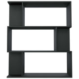 NNEVL Book Cabinet/Room Divider Black 80x24x96 cm Chipboard