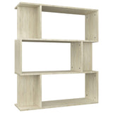 NNEVL Book Cabinet/Room Divider Sonoma Oak 80x24x96 cm Chipboard