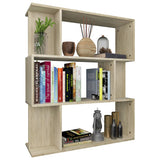 NNEVL Book Cabinet/Room Divider Sonoma Oak 80x24x96 cm Chipboard