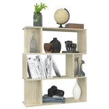 NNEVL Book Cabinet/Room Divider Sonoma Oak 80x24x96 cm Chipboard