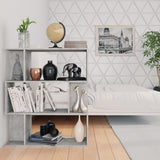 NNEVL Book Cabinet/Room Divider Concrete Grey 80x24x96 cm Engineered Wood
