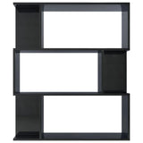 NNEVL Book Cabinet/Room Divider High Gloss Black 80x24x96 cm Chipboard