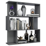 NNEVL Book Cabinet/Room Divider High Gloss Grey 80x24x96 cm Chipboard