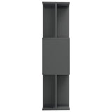 NNEVL Book Cabinet/Room Divider High Gloss Grey 80x24x96 cm Chipboard