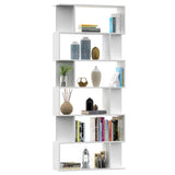 NNEVL Book Cabinet/Room Divider White 80x24x192 cm Engineered Wood