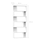 NNEVL Book Cabinet/Room Divider White 80x24x192 cm Engineered Wood