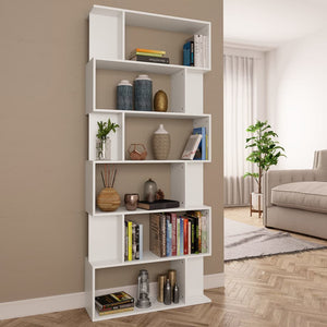 NNEVL Book Cabinet/Room Divider White 80x24x192 cm Engineered Wood