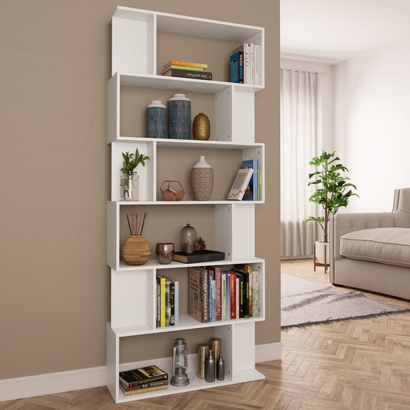 NNEVL Book Cabinet/Room Divider White 80x24x192 cm Engineered Wood