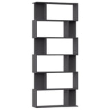 NNEVL Book Cabinet/Room Divider Grey 80x24x192 cm Chipboard